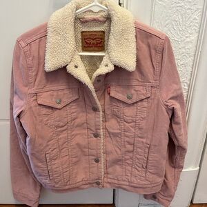 Women’s Levi’s, pink corduroy jacket